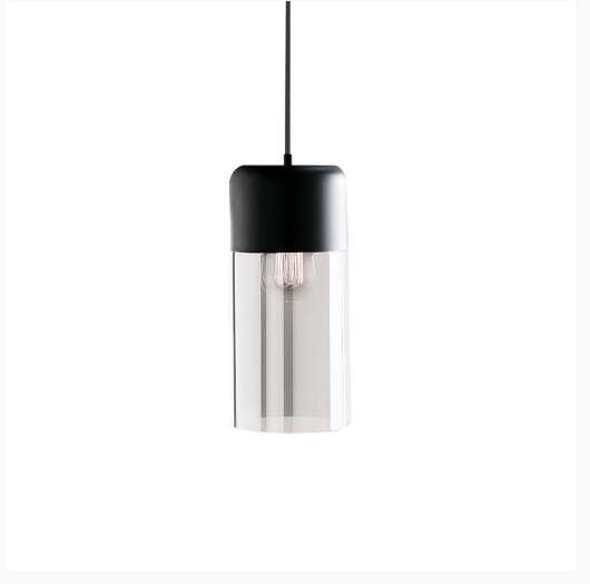 COLGANTE VIDRIO/NEGRO 1XE27 GURION